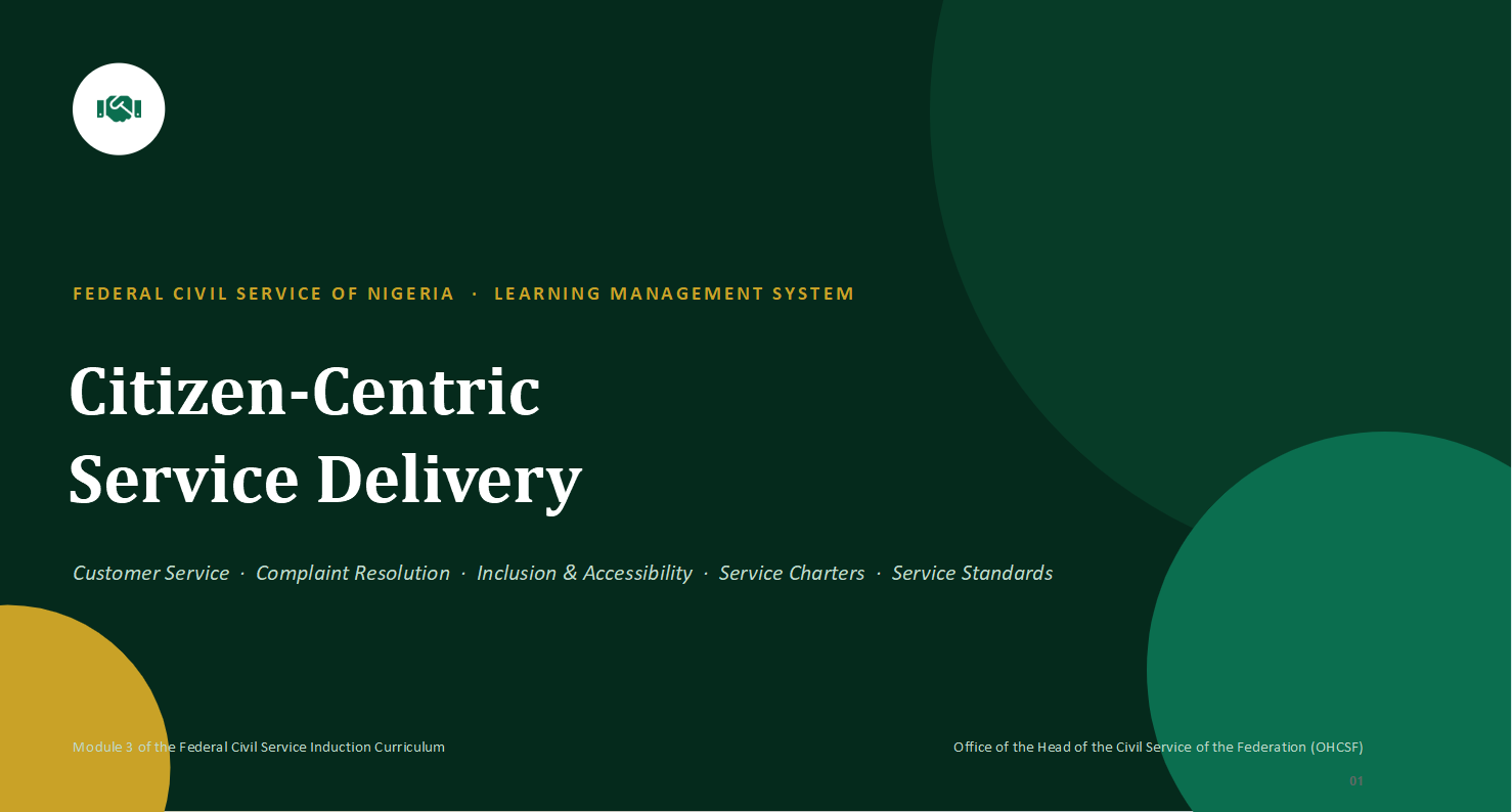 PSE 103 – Citizen-Centric Service Delivery