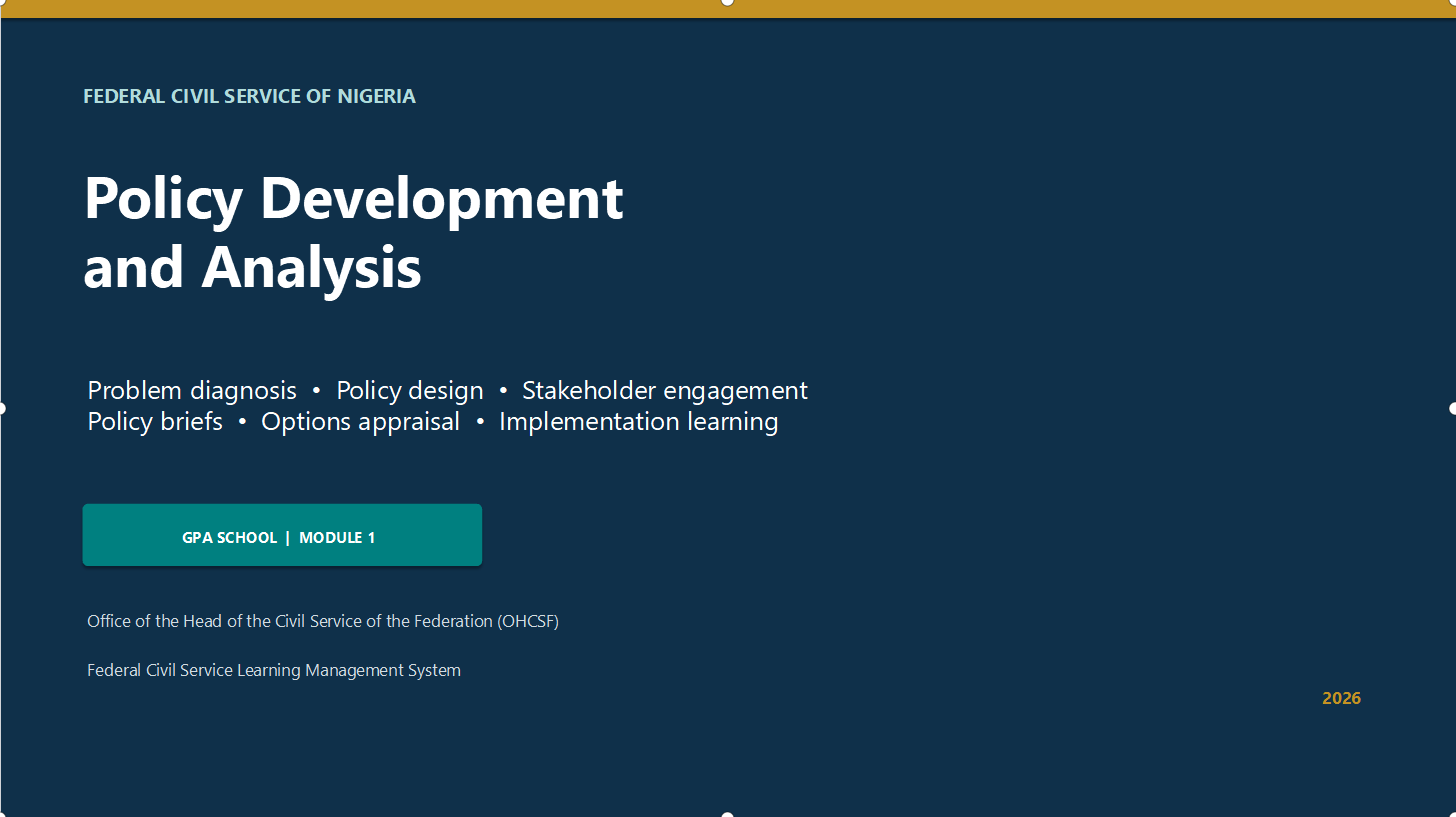 GPA 301 – Policy Development and Analysis